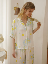 Floral Print Button Cotton Pajama - Kafiloe