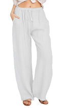 Loose Linen Wide Leg Pants - Kafiloe