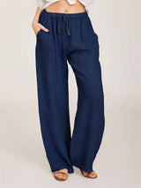 Loose Linen Wide Leg Pants - Kafiloe