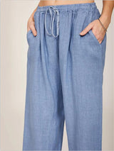 Loose Linen Wide Leg Pants - Kafiloe