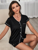 Button Up Casual Pajama Set