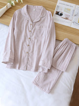 Solid Cotton Couple Pajama Set - Kafiloe