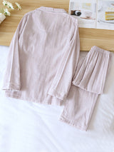 Solid Cotton Couple Pajama Set - Kafiloe